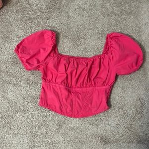 Hot pink crop top
